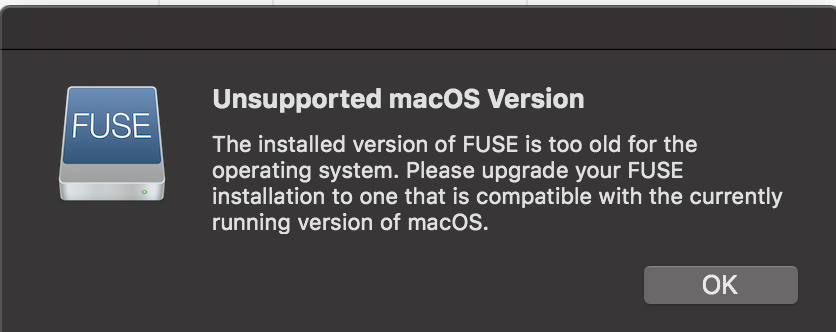 Fuse for os x not working